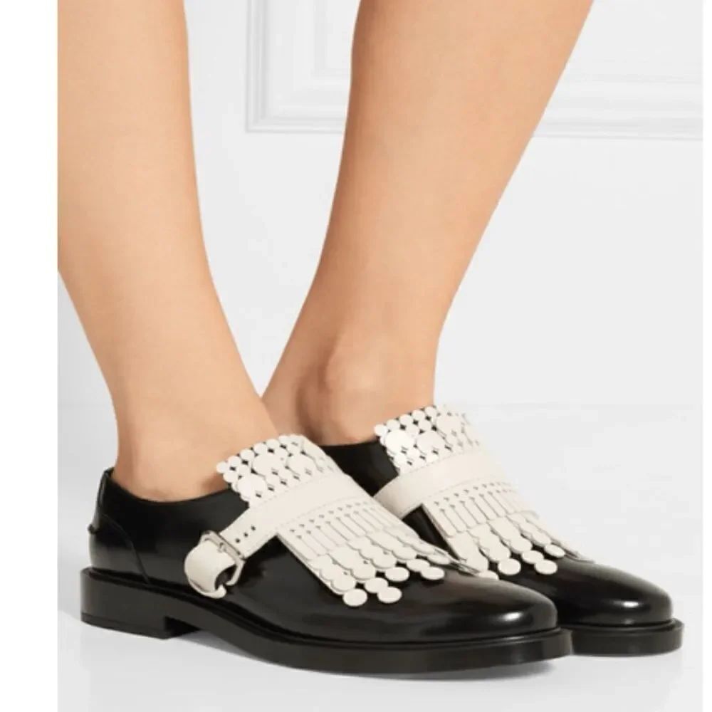 Rare Tod’s Fringed Leather Brogues Black loafers Size 38 / New
